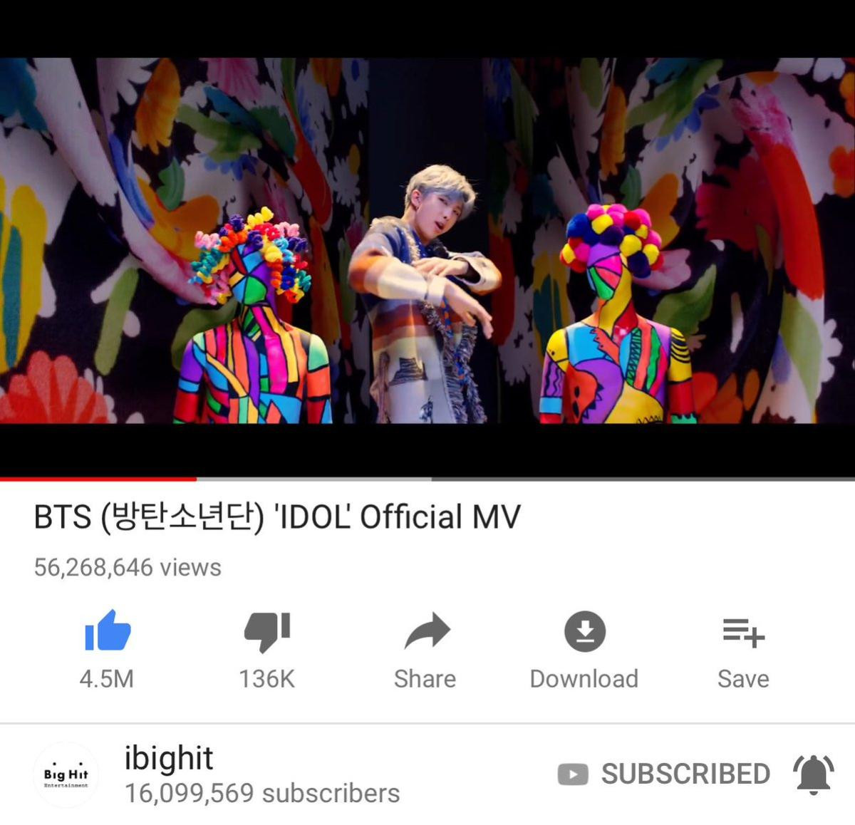 Cập nhật tình hình MV 'Idol' BTS: Trừ 11,2 triệu views ảo nhưng vẫn vượt lượt xem MV Taylor Swift trong 24 giờ đầu Ảnh 1