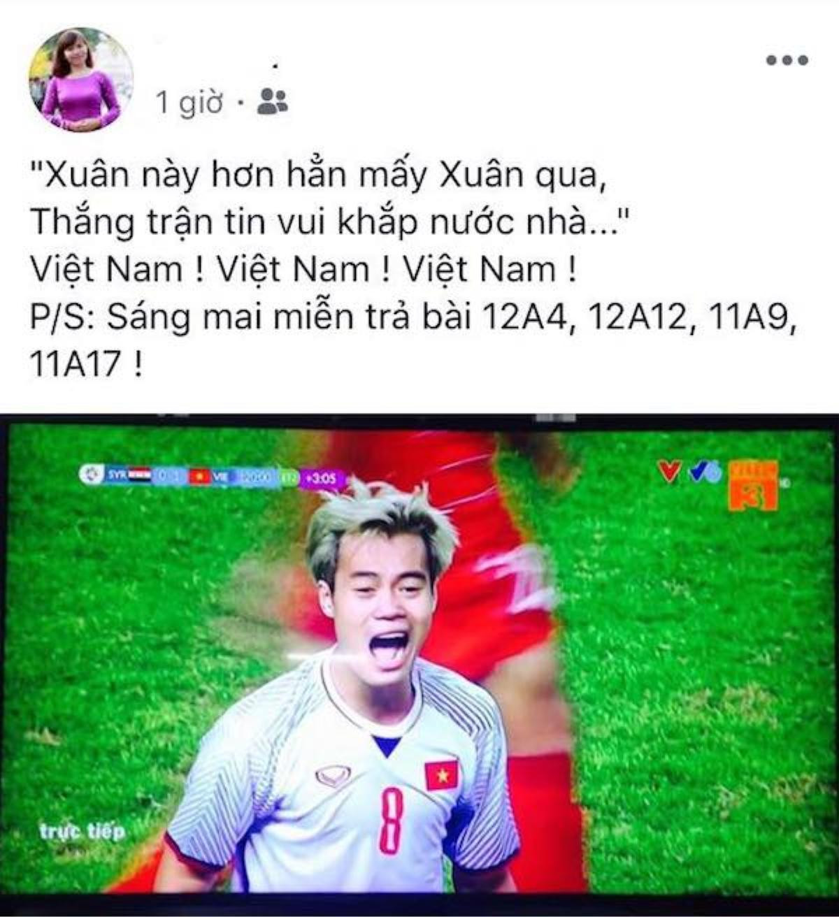 Những giáo viên vui tính, thông báo cộng điểm theo tinh thần U23 Ảnh 1