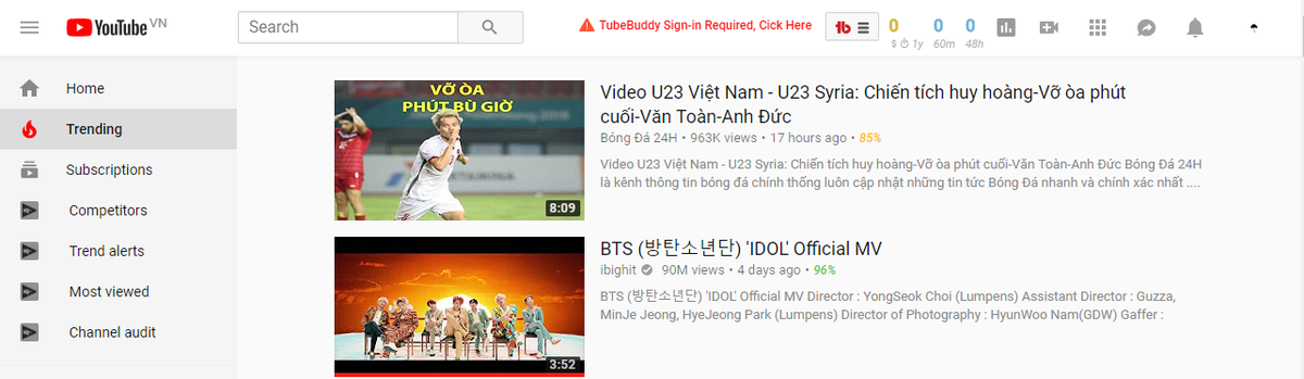 BTS rớt khỏi top search lẫn #1 trending Youtube vì bị U23 Việt Nam chiếm sóng Ảnh 6