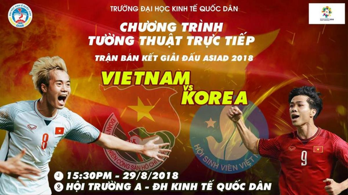 Cổ vũ Olympic Việt Nam đá bán kết ASIAD, hàng loạt trường Đại học cho sinh viên nghỉ và tổ chức xem offline siêu hoành tráng Ảnh 5