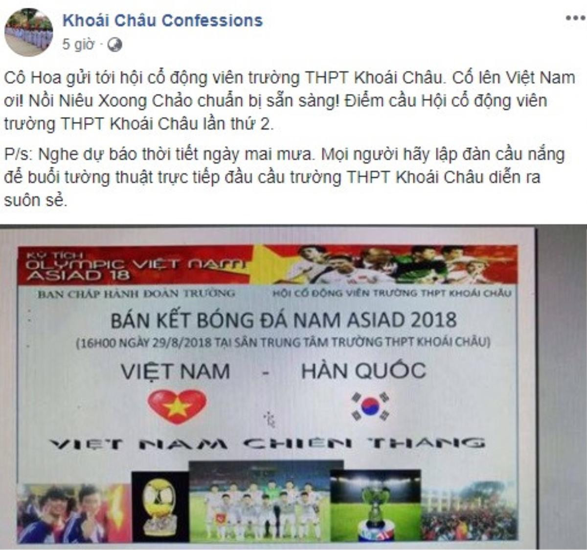 Cổ vũ Olympic Việt Nam đá bán kết ASIAD, hàng loạt trường Đại học cho sinh viên nghỉ và tổ chức xem offline siêu hoành tráng Ảnh 6