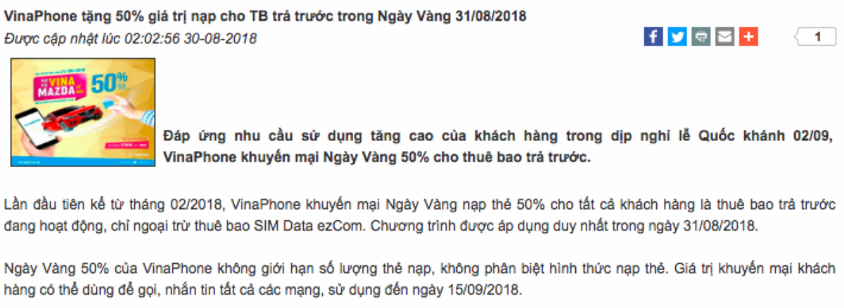 Các nhà mạng tung khuyến mãi 50% thẻ nạp nhưng có một điểm bạn cần chú ý để khỏi tiếc Ảnh 1