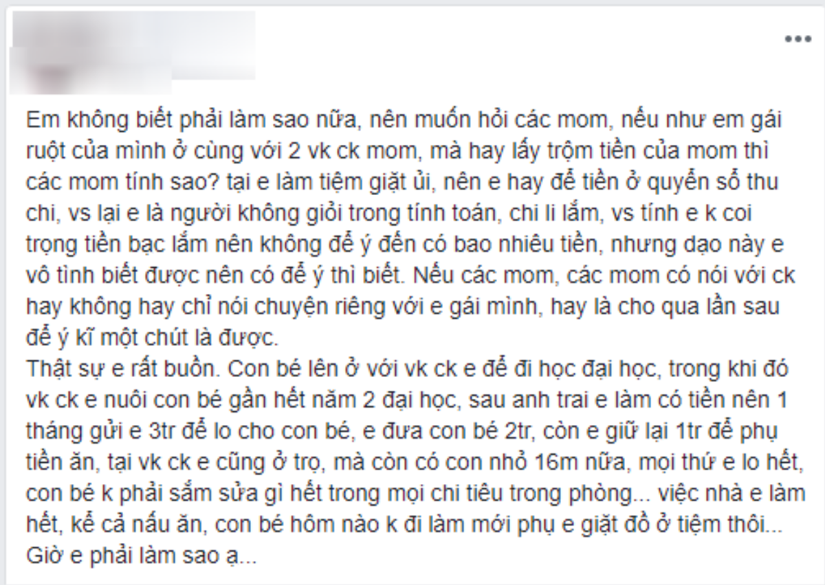 Chị gái bực vì đã nuôi em gái học Đại học lại còn bị em rút trộm tiền, hội chị em nhao nhao bày cách trị Ảnh 1