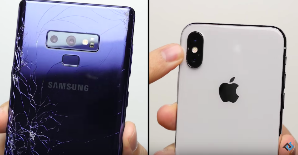 Thử thả rơi iPhone X và Samsung Galaxy Note9 để đọ độ bền và cái kết bất ngờ Ảnh 1