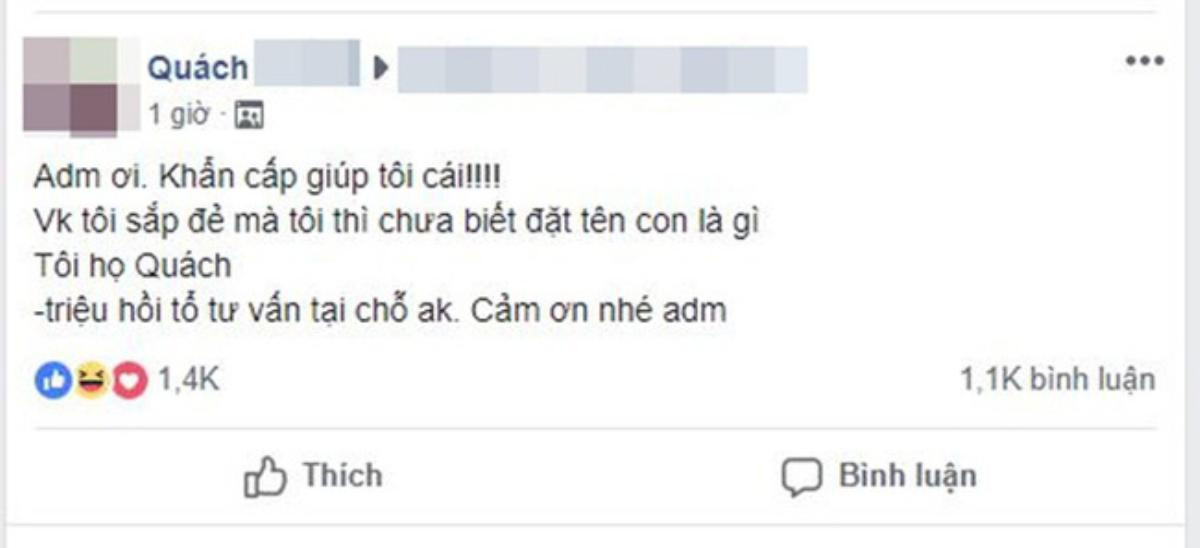 Liều mình nhờ 'tổ tư vấn' dân mạng đặt tên cho con, ông bố trẻ họ Quách nhận về nguyên danh sách U23 Việt Nam Ảnh 1