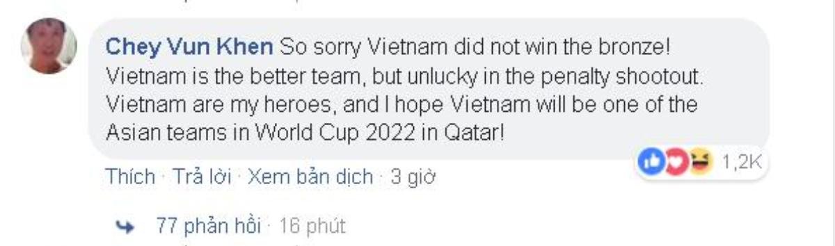 Để tuột HCĐ, đội tuyển Việt Nam vẫn nhận được vô vàn lời khen từ cư dân mạng châu Á Ảnh 2