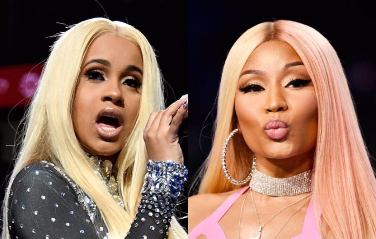 Vụ 'ẩu đả thế kỉ': Cardi B quăng guốc và nhận ngay cú đấm 'thấu trời', sưng cả mặt từ Nicki Minaj! Ảnh 1