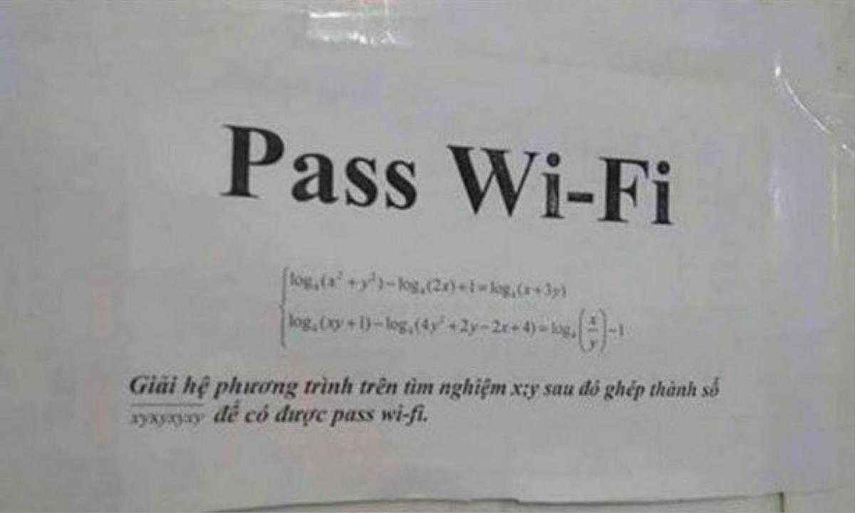 'Thách đố' người dùng wifi 'chùa' bằng loạt phương trình Toán học 'khó nhăn răng', chủ nhà khiến người xem lập tức bỏ ngay ý định ngồi giải Ảnh 2