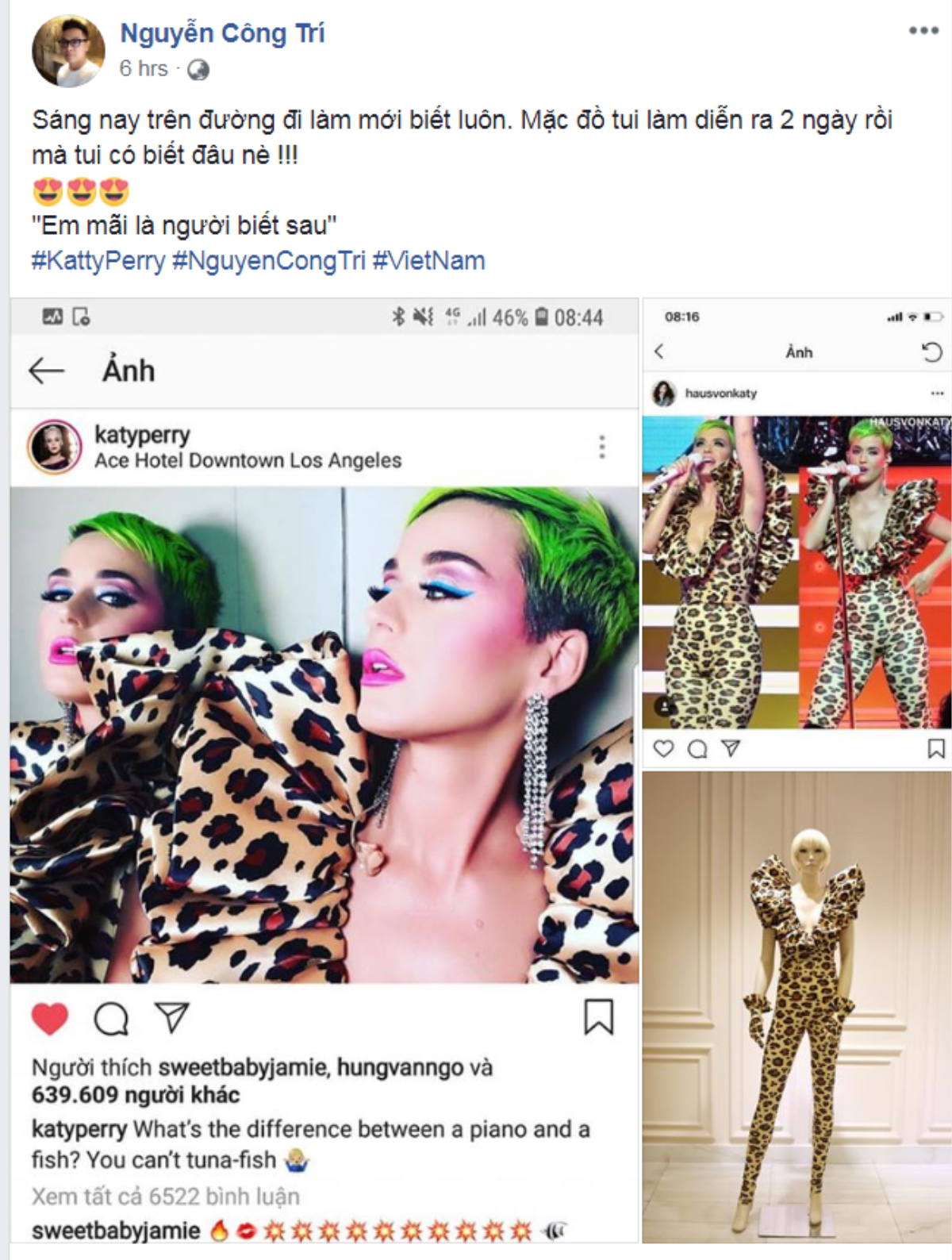 Katy Perry ngời ngời trong trang phục Nguyễn Công Trí tại đêm nhạc: Fan Việt lại rung rinh nữa rồi! Ảnh 1