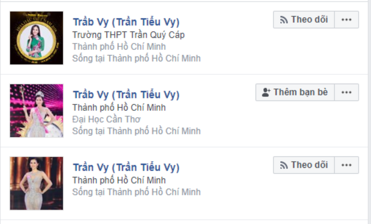 Hàng loạt Facebook giả mạo Tân hoa hậu Trần Tiểu Vy xuất hiện Ảnh 2