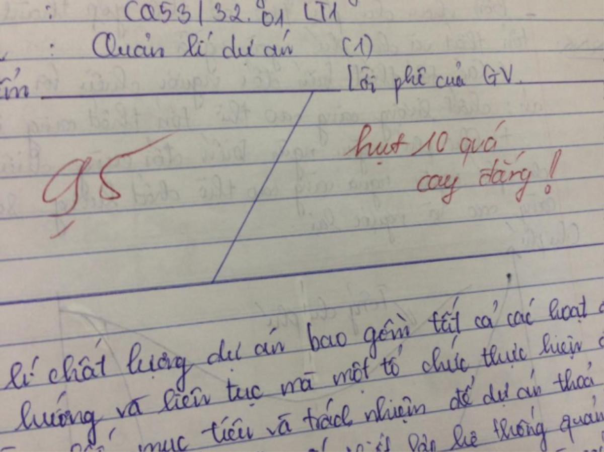 Loạt ảnh lời phê vào bài kiểm tra 'bá đạo trên từng hạt gạo' của giảng viên Học viện Tài chính Ảnh 10