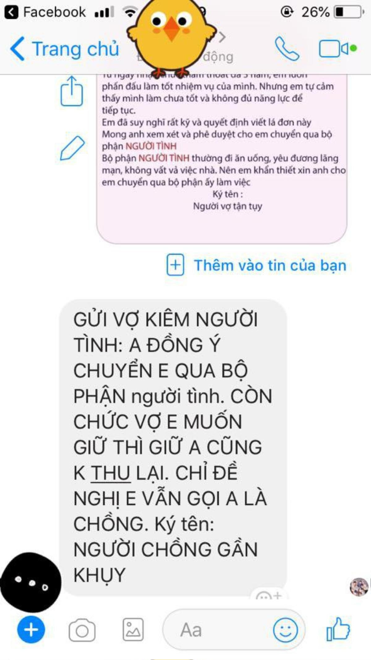 Rộ trào lưu nhắn tin 'xin từ chức vợ chuyển sang bộ phận người tình' để thử chồng của hội chị em Ảnh 2