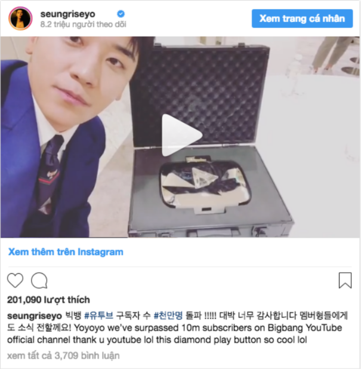 Cộng đồng V.I.P vui mừng khi Big Bang nhận được 'Nút Play kim cương' từ YouTube Ảnh 3