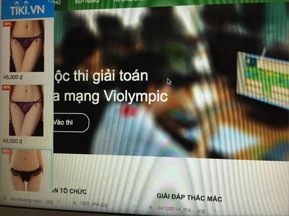 'Sốc': học sinh Tiểu học bị 'tra tấn thị giác' khi trang web thi Violympic xuất hiện tràn lan ảnh nội y và quảng cáo nóng mắt Ảnh 2