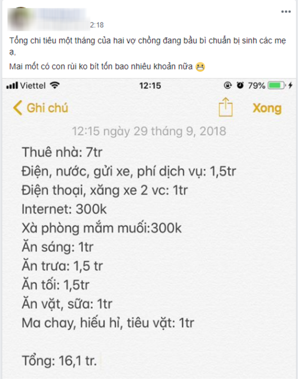 Vợ chồng son Hà Nội tiết lộ bảng chi tiêu 16 triệu/tháng nhưng ăn siêu tiết kiệm, dân tình hùa vào 'chất vấn' khoản tiêu hoang này Ảnh 1