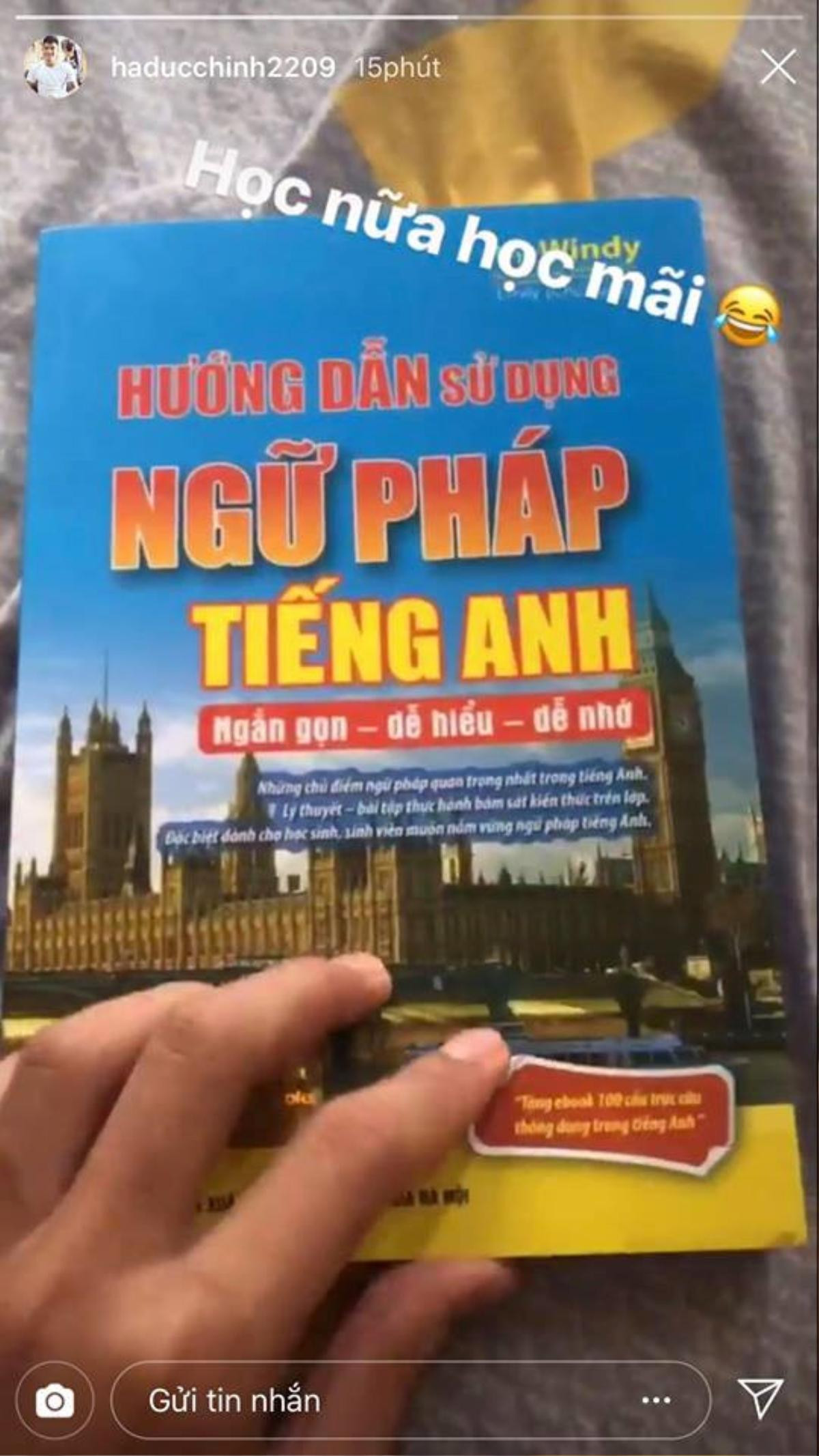 Đức Chinh khoe đang học tiếng Anh, dân mạng phán ‘thật đúng thời điểm’ vì lâu lắm mới thấy ‘thánh lầy’ không sai chính tả tiếng Việt Ảnh 1