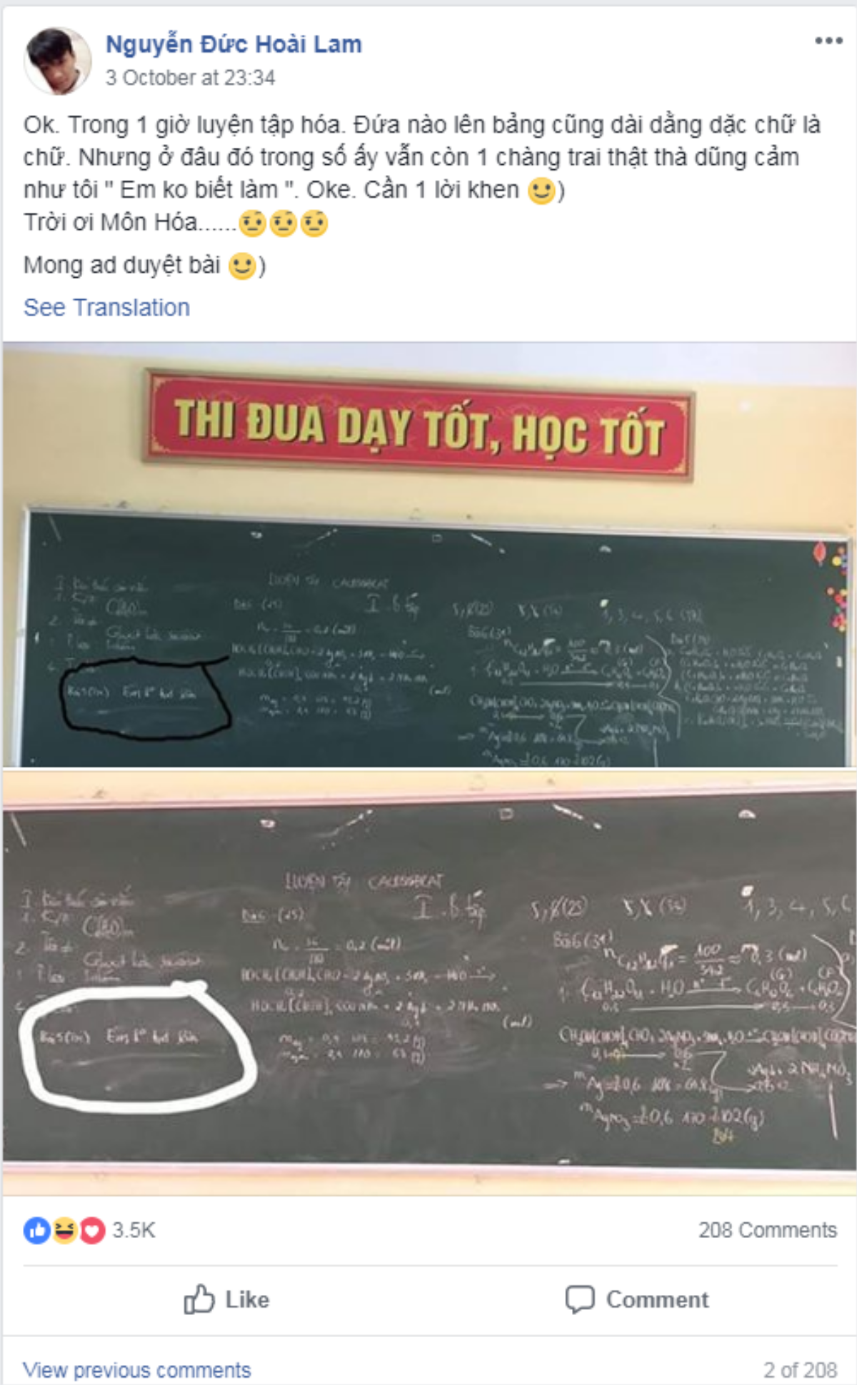 Cứ tưởng chỉ có giáo viên mới để lại lời phê 'bá đạo' nào ngờ học sinh lên bảng cũng có màn 'đối đáp' cao tay thế này đây Ảnh 1