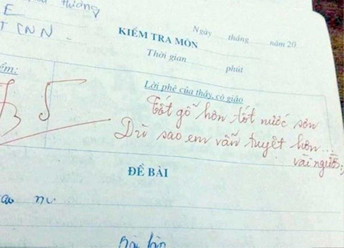 Điểm lại những lần thầy cô ra tay ghi lời phê 'chất như nước cất' khiến học sinh vừa xấu hổ vừa buồn cười Ảnh 20