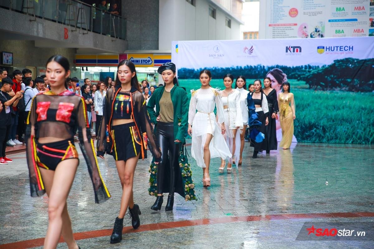 'Tròn mắt' xem nữ sinh Hutech hóa cô dâu đẹp lộng lẫy trên sàn catwalk ở sân trường Ảnh 14