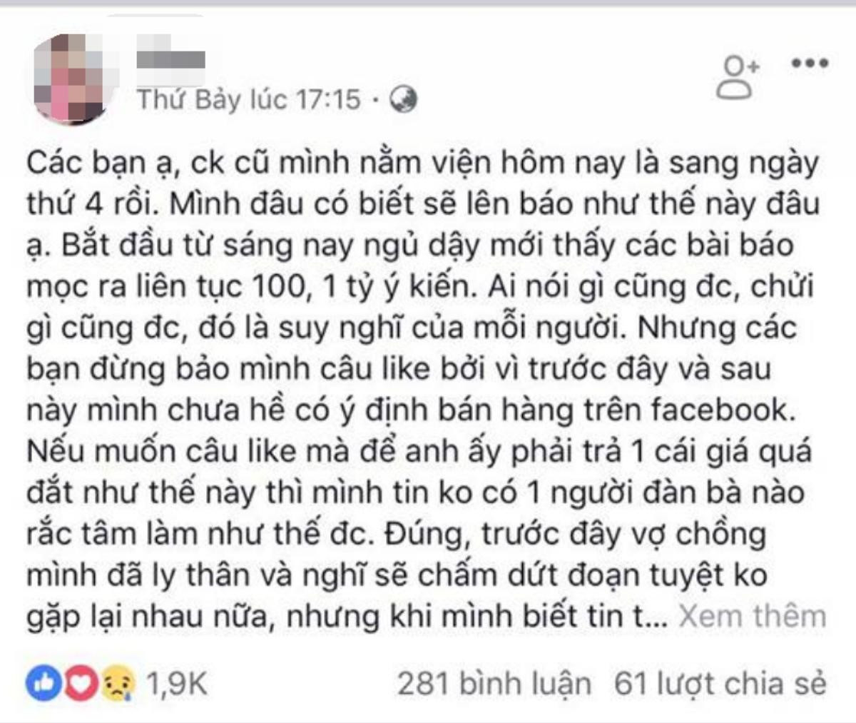 Bị tố ‘sống ảo, câu like’ khi chăm chồng bị chặt nát chân ở Phú Thọ, người vợ trẻ lên tiếng: 'Việc tôi làm xuất phát từ tình nghĩa' Ảnh 4