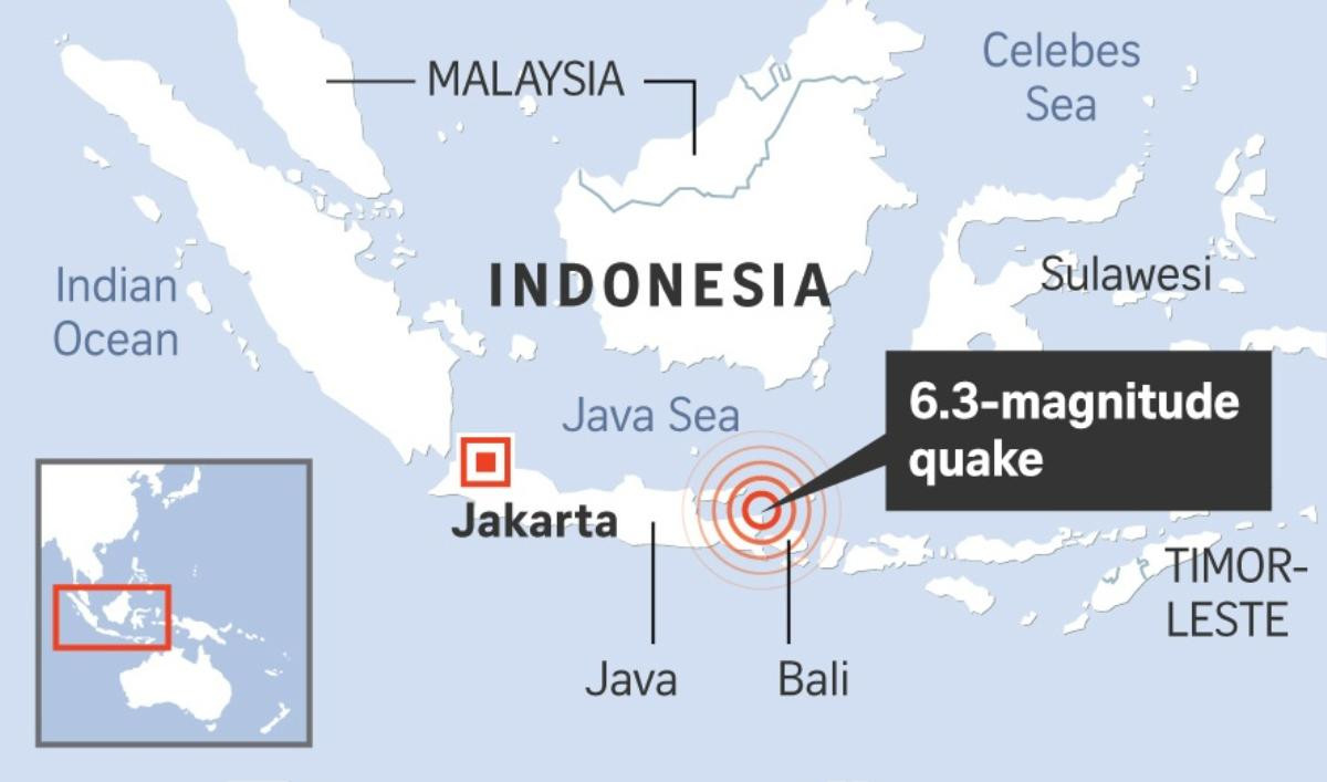 Indonesia rung chuyển bởi động đất 6,3 độ Richter, 3 người chết Ảnh 2