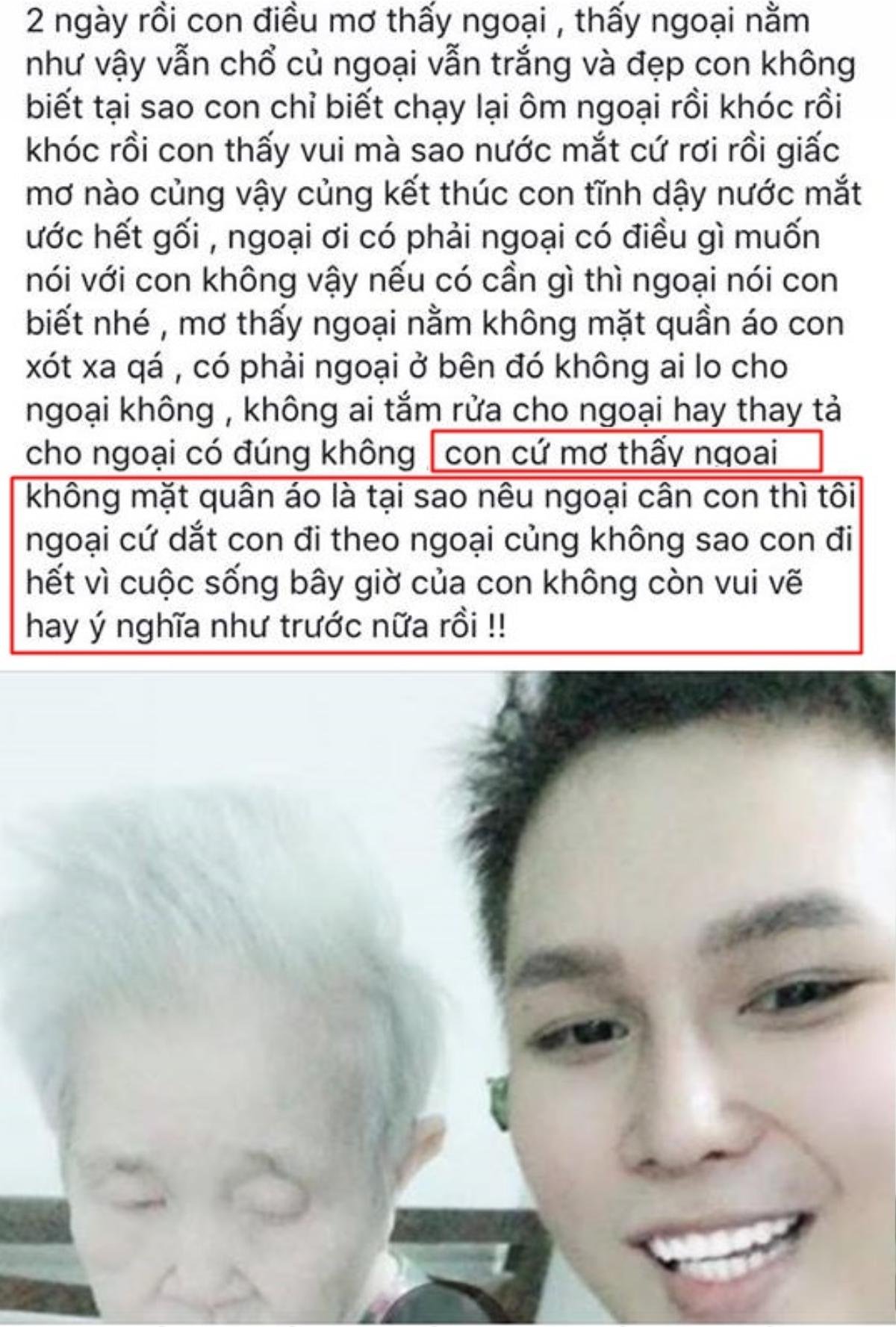 Cháu ngoại của cụ bà 'xì tin nhất Việt Nam' đã đăng những dòng trạng thái dự báo về cái chết trước khi mất Ảnh 2