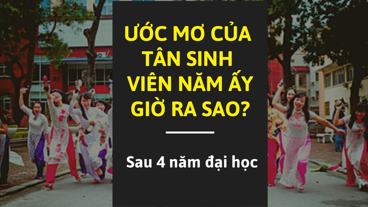 Ước mơ sau 4 năm đại học của tân sinh viên liệu có bao nhiêu người thành hiện thực? Ảnh 1