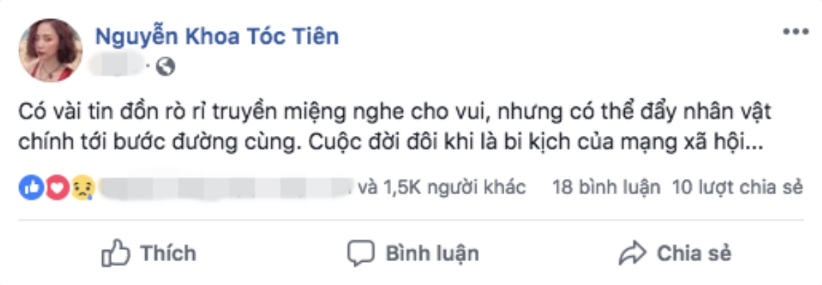 Tóc Tiên đã 'xù lông nhím' phản ứng lại tin đồn kết hôn được cho là 'đẩy nhân vật chính tới bước đường cùng' Ảnh 1