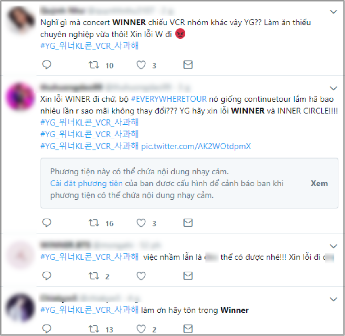 Sau tất cả, cuối cùng YG cũng phải gửi lời xin lỗi đến fan của Winner vì sự cố chiếu nhầm VCR! Ảnh 1