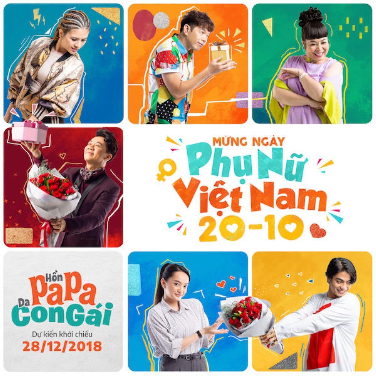 Thái Hòa, Kaity Nguyễn và dàn diễn viên 'Hồn Papa, da con gái' chúc mừng ngày Phụ nữ Việt Nam 20/10 Ảnh 2