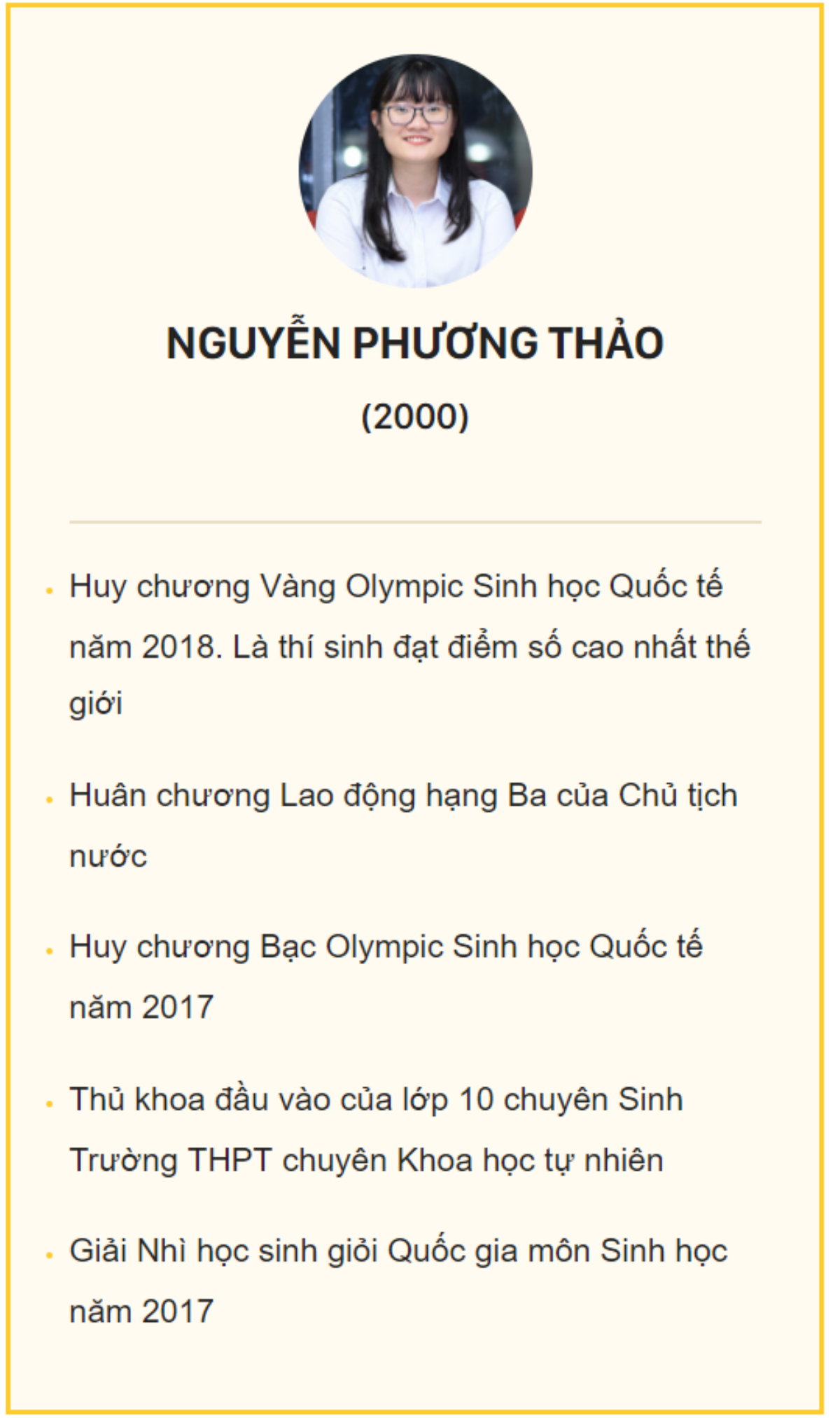 Nữ sinh 2000 giành HCV Olympic Sinh học Quốc tế, đạt kỷ lục thí sinh có điểm thi cao nhất thế giới: Ba lô đến trường nặng 8kg toàn là sách vở Ảnh 1