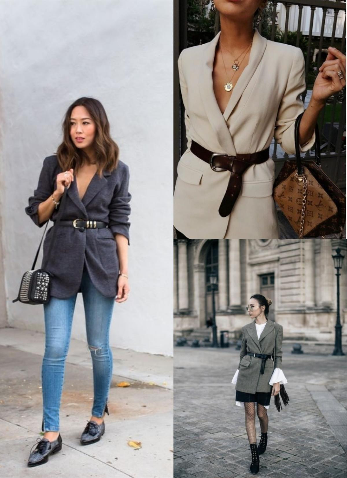 Thu này, các nàng chỉ cần sắm 1 chiếc blazer thắt eo là có thể mặc đẹp suốt mùa Ảnh 4