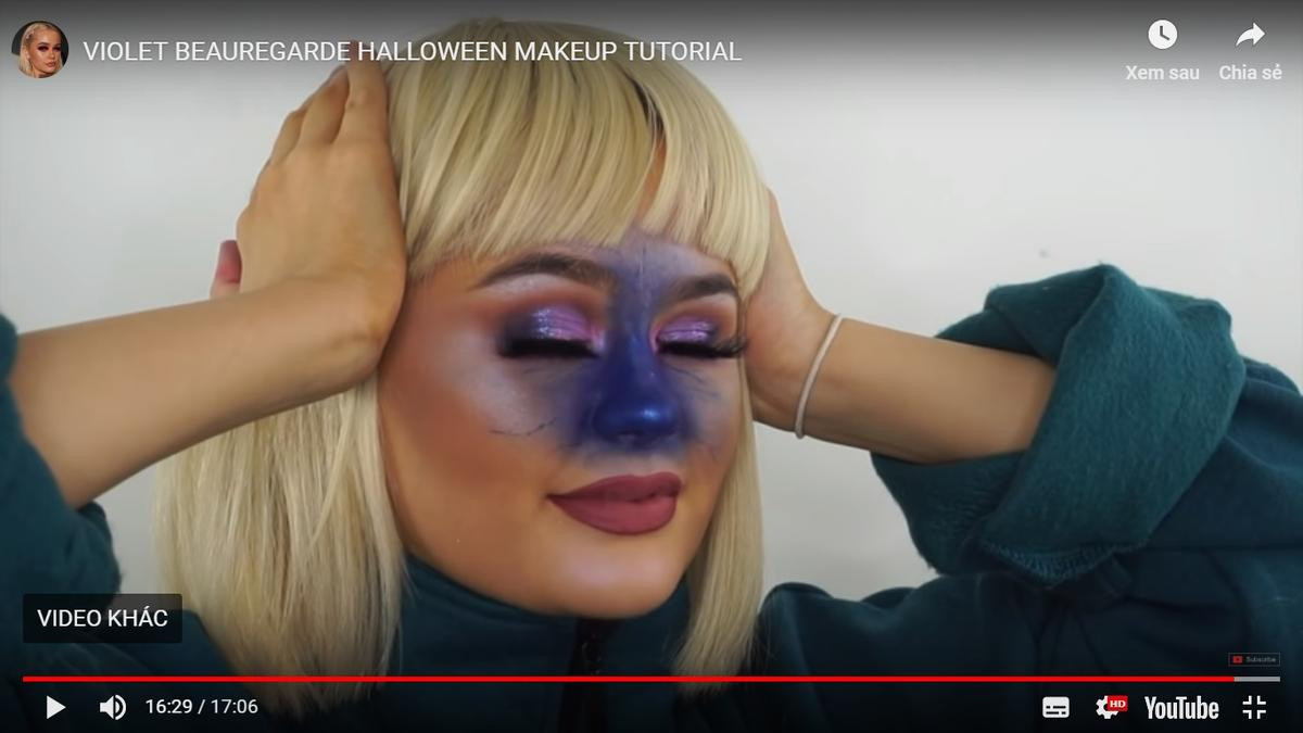 Kylie Jenner makeup đầu lâu đáng sợ cho ngày Halloween, phong cách mắt lộn ngược trở thành hot-trend Ảnh 4