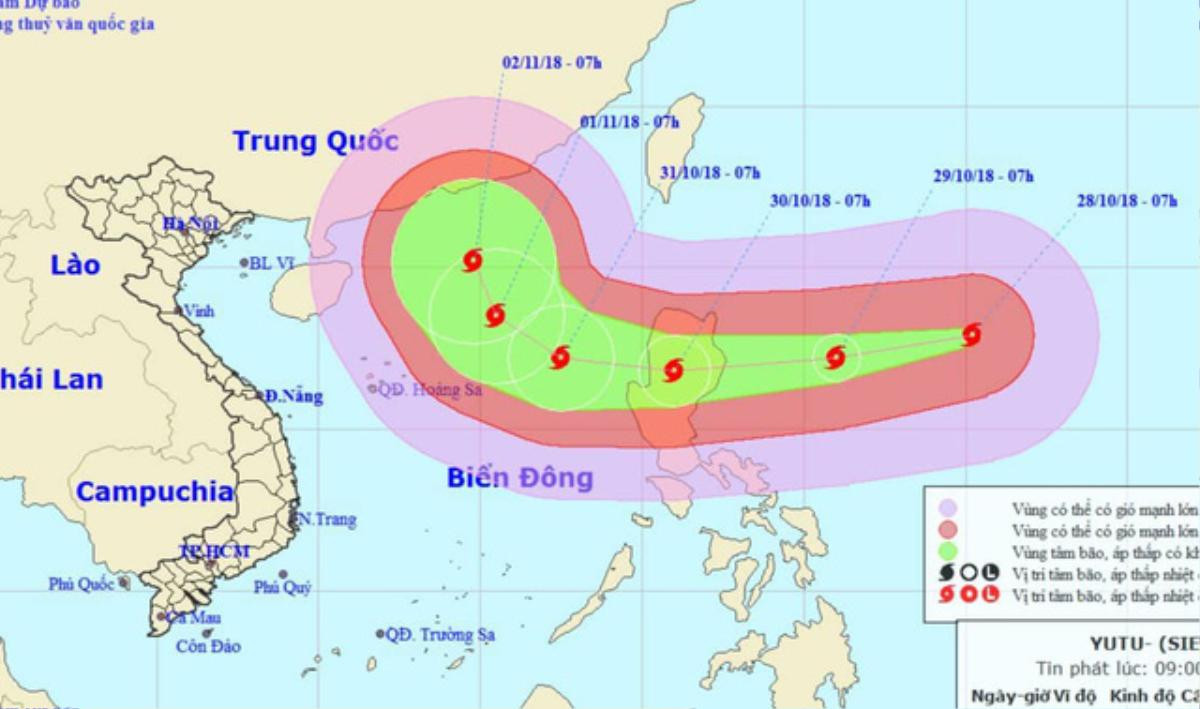 Siêu bão Yutu giật trên cấp 17 xuất hiện gần Biển Đông Ảnh 1