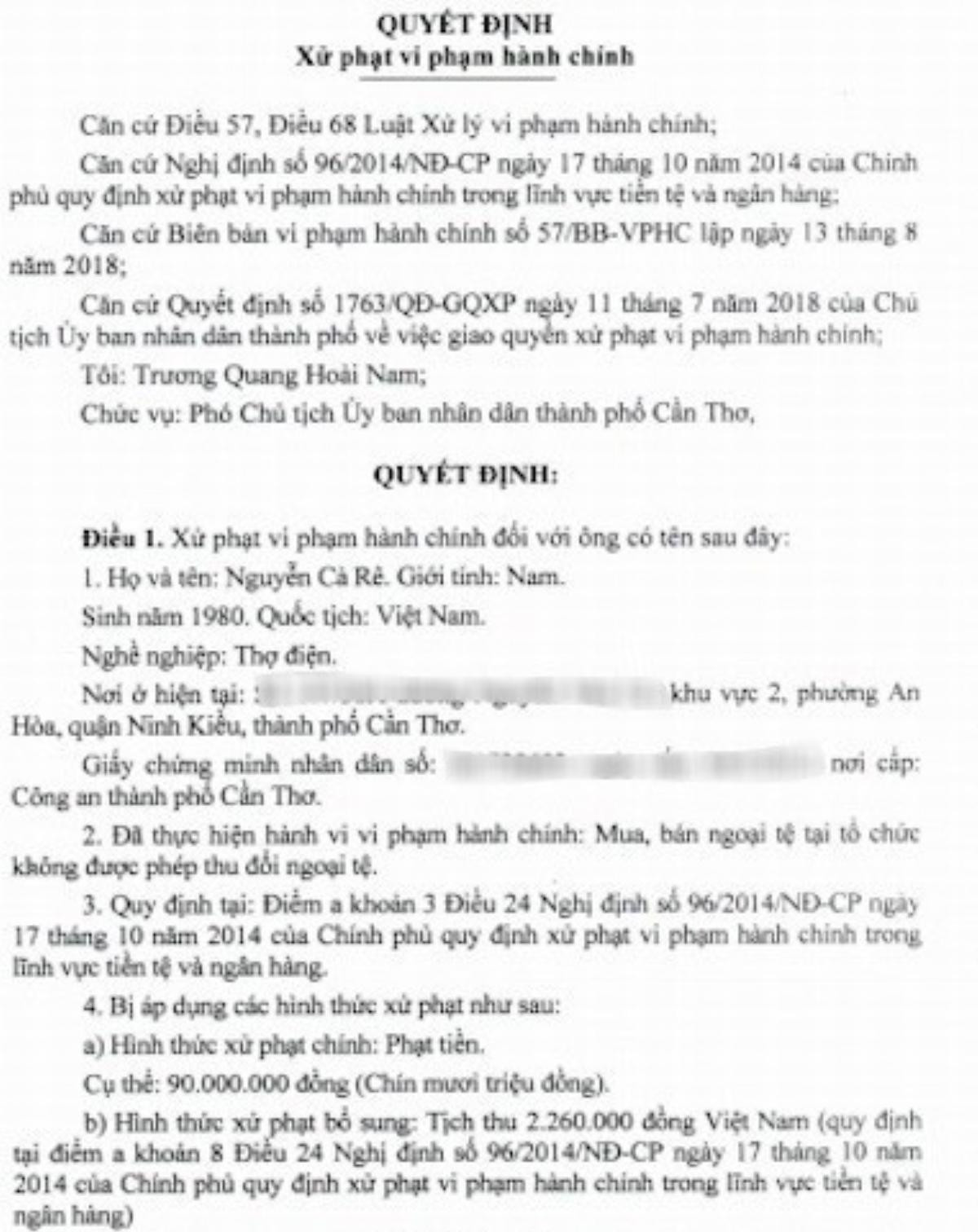 Vụ anh thợ điện đổi 100USD sang tiền Việt bị phạt 90 triệu: Được đề xuất miễn giảm tiền phạt Ảnh 2