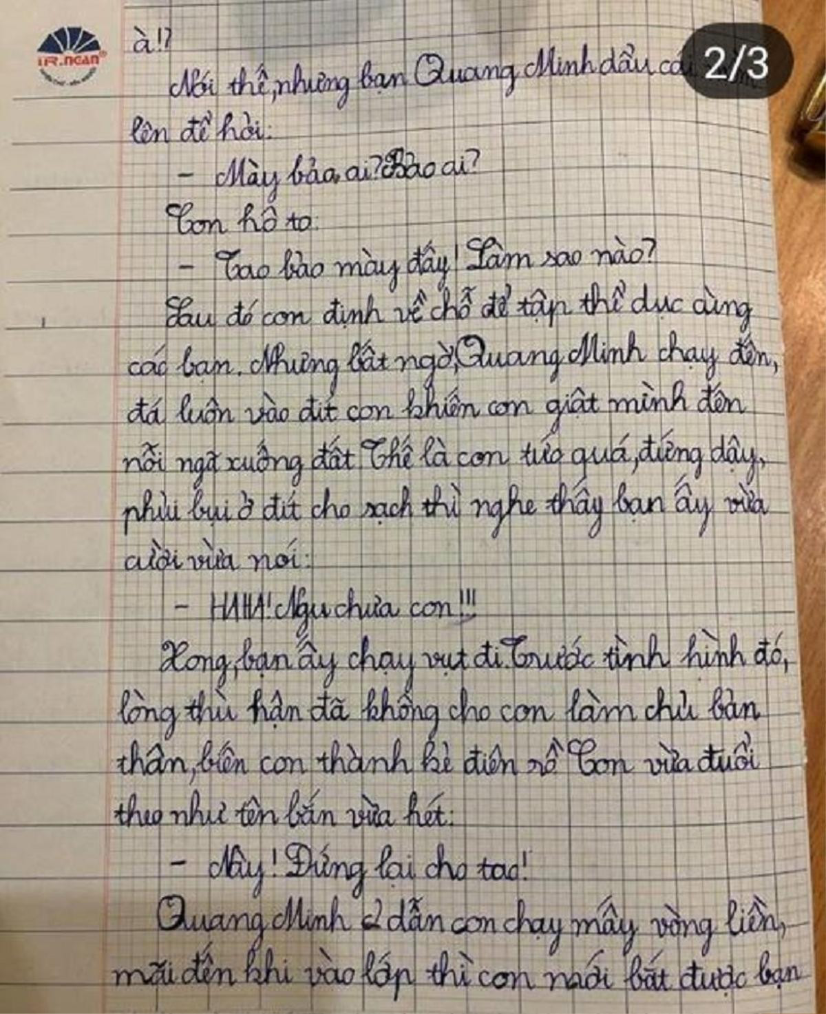 Bản kiểm điểm theo phong cách phim hành động của cậu nhóc khiến dân mạng được phen cười nghiêng ngả Ảnh 2