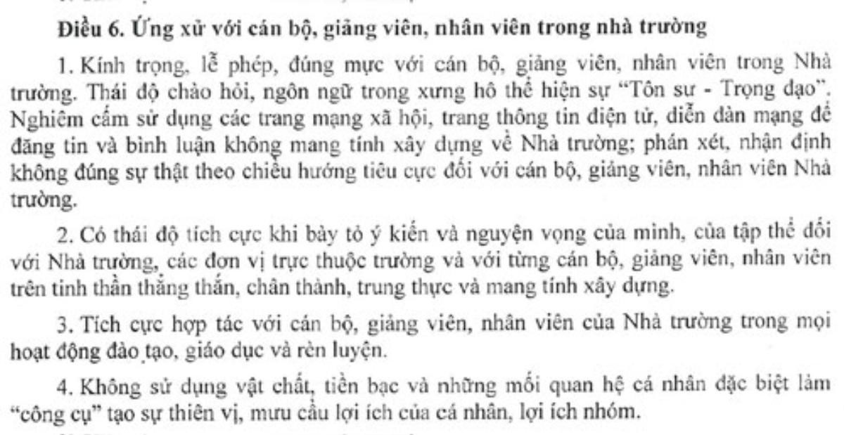 Giữa tâm bão học sinh nói xấu giáo viên bị đuổi học: Trường ĐH này ban hành ngay lệnh cấm người học nói xấu giảng viên trên Facebook Ảnh 1