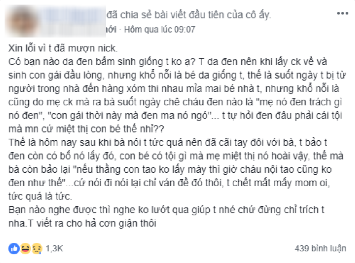 Dân mạng hiến kế trị mẹ chồng tai quái suốt ngày mỉa mai con dâu: 'Nếu con tao không lấy mày, cháu nội đã không đen như thế' Ảnh 1