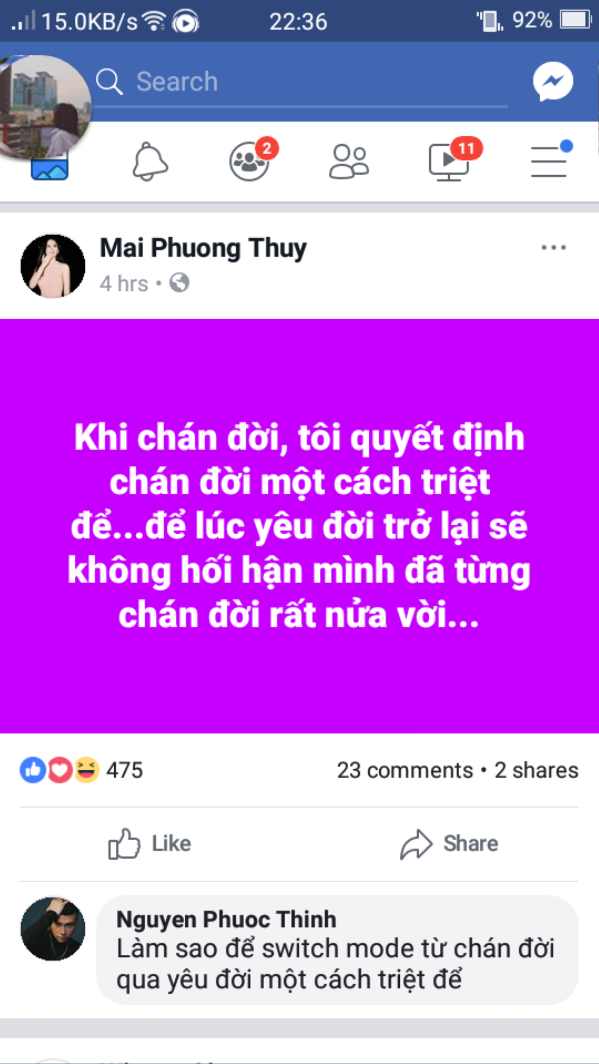 Liệu Noo Phước Thịnh và Mai Phương Thúy có thật đã 'đường ai nấy đi' khi vẫn âm thầm thả thính nhau trên facebook? Ảnh 2