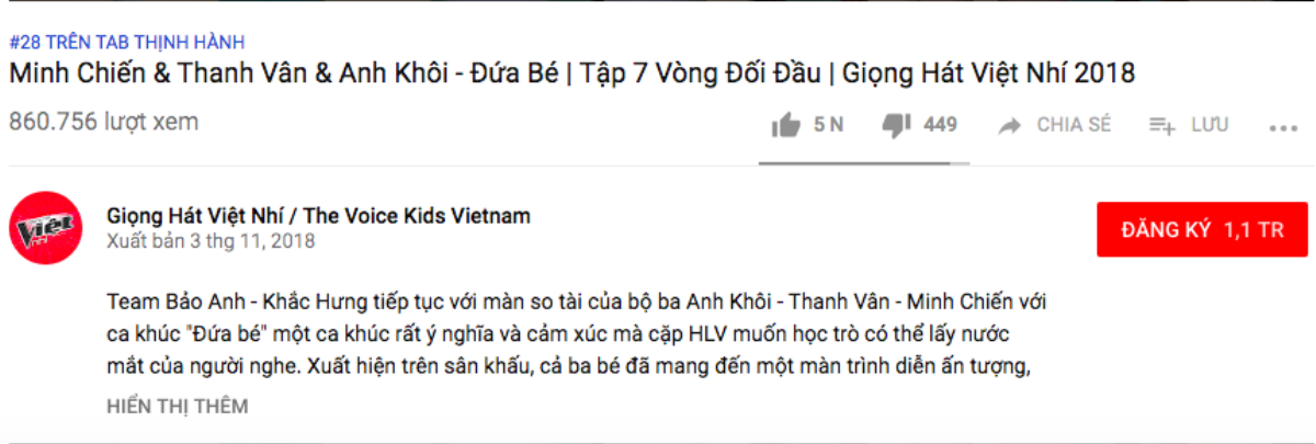 Bất ngờ màn Đối đầu 'Đứa trẻ' team Bảo Anh - Khắc Hưng lọt 'top trending' trên Youtube Ảnh 2