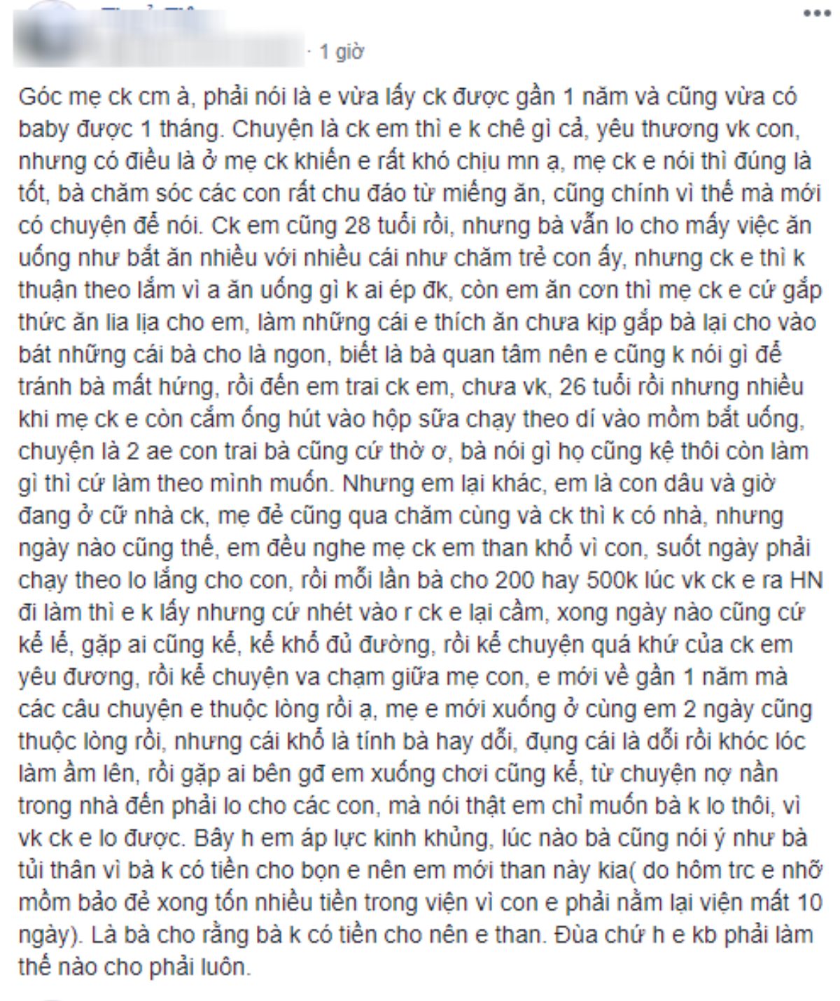 Than vãn mẹ chồng con trai đã 26 tuổi còn cắm ống hút hộp sữa dí tận mồm, nàng dâu khiến dân tình gật gù: 'Tốt quá cũng không sung sướng gì' Ảnh 1