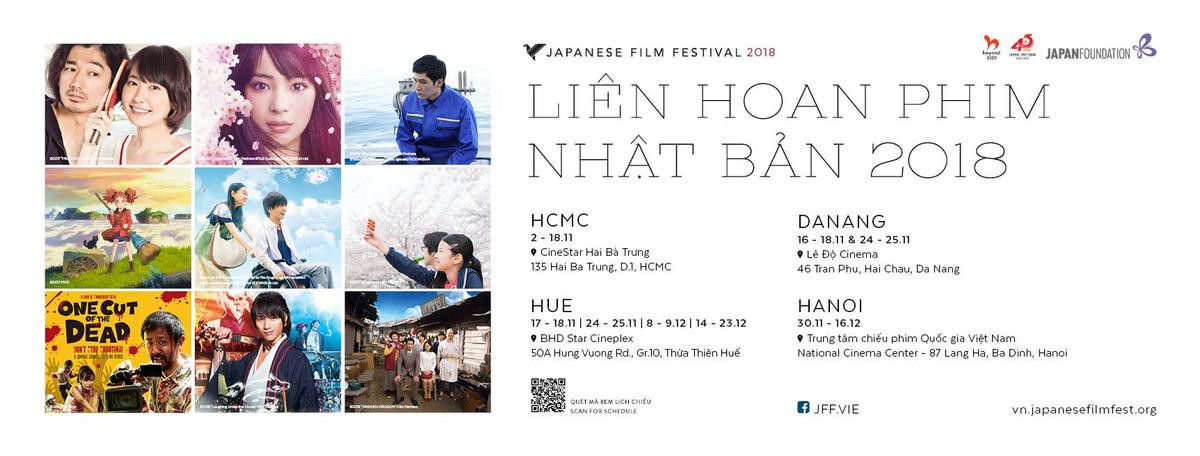 Liên hoan phim Nhật 2018 chiếu miễn phí đặc biệt tại Huế, thí điểm bán vé tại Đà Nẵng Ảnh 1