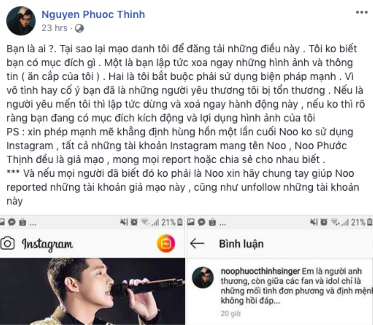 Năm lần bảy lượt bực dọc vì bị mạo danh trên Instagram, đây là cách Noo Phước Thịnh có thể 'xử đẹp' điều này Ảnh 1