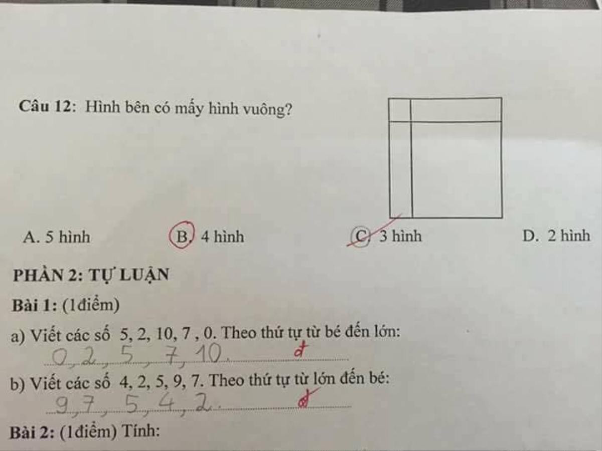 Tưởng dễ chỉ cần nhìn là ra ngay đáp án, không ngờ có nhiều bài toán tiểu học khiến người lớn không biết đường nào mà lần Ảnh 2