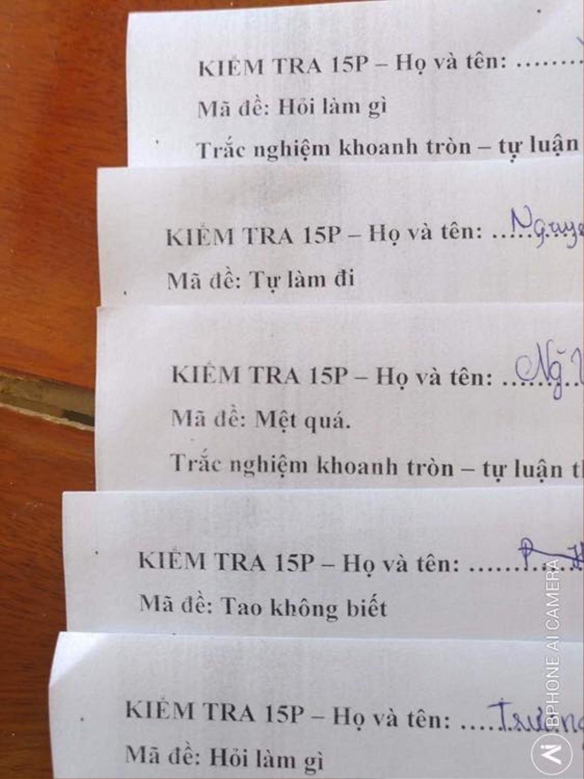 Khóc thét với loạt mã đề 'bá đạo' của giáo viên khiến học trò chỉ biến câm nín 'từ giờ hết cả trao đổi bài' Ảnh 1