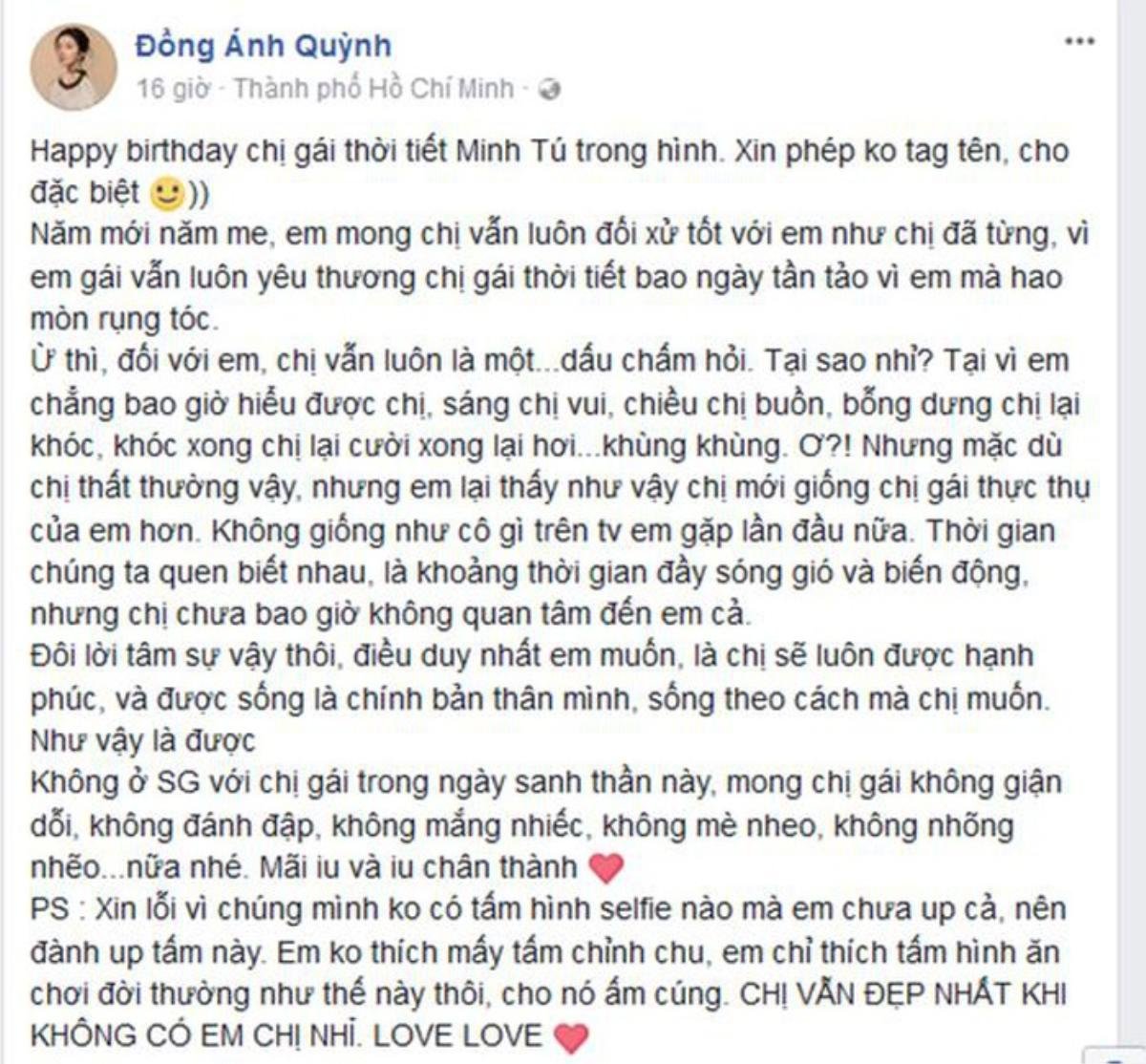 Minh Tú 'bánh bèo' xuất thần vòi quà Đồng Ánh Quỳnh: Fan lại có dịp 'đẩy thuyền ra khơi' Ảnh 3