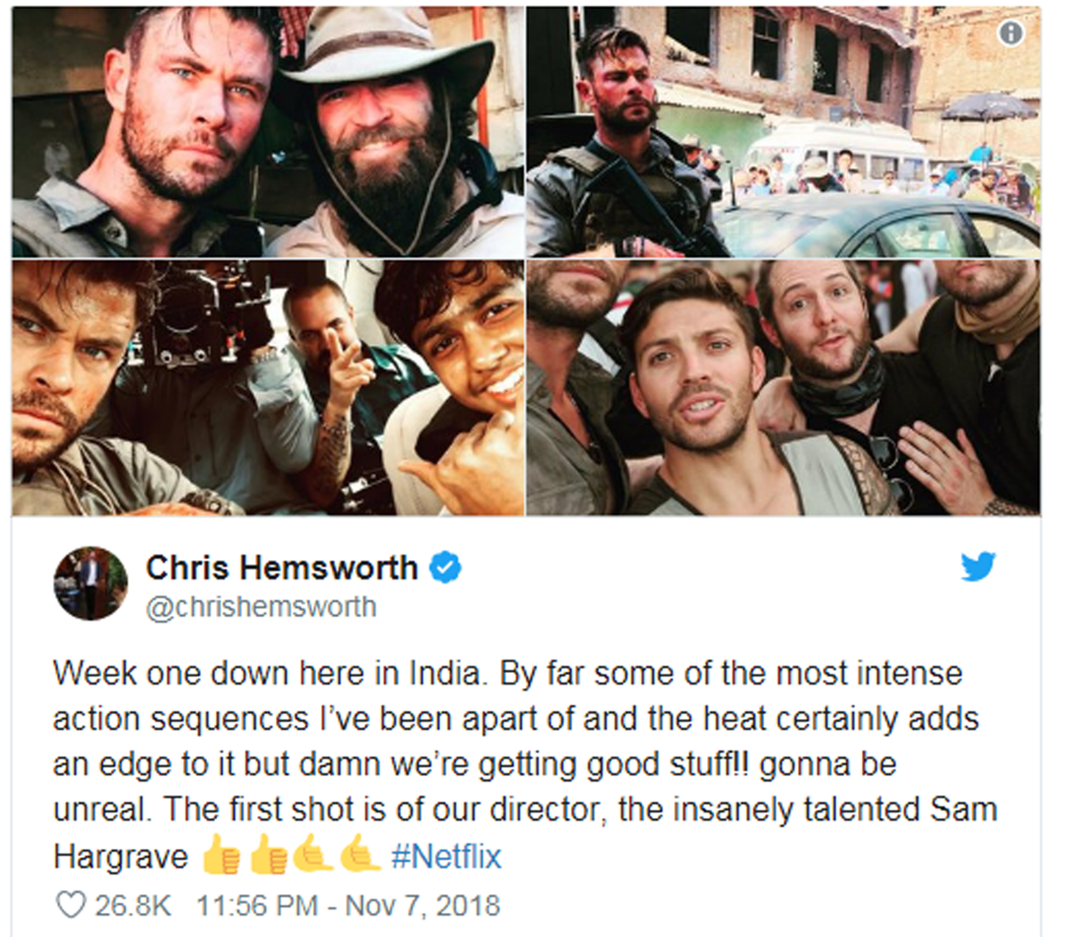 Những hình ảnh đầu tiên về bộ phim mới của Netflix có sự góp mặt của tài tử Chris Hemsworth! Ảnh 3