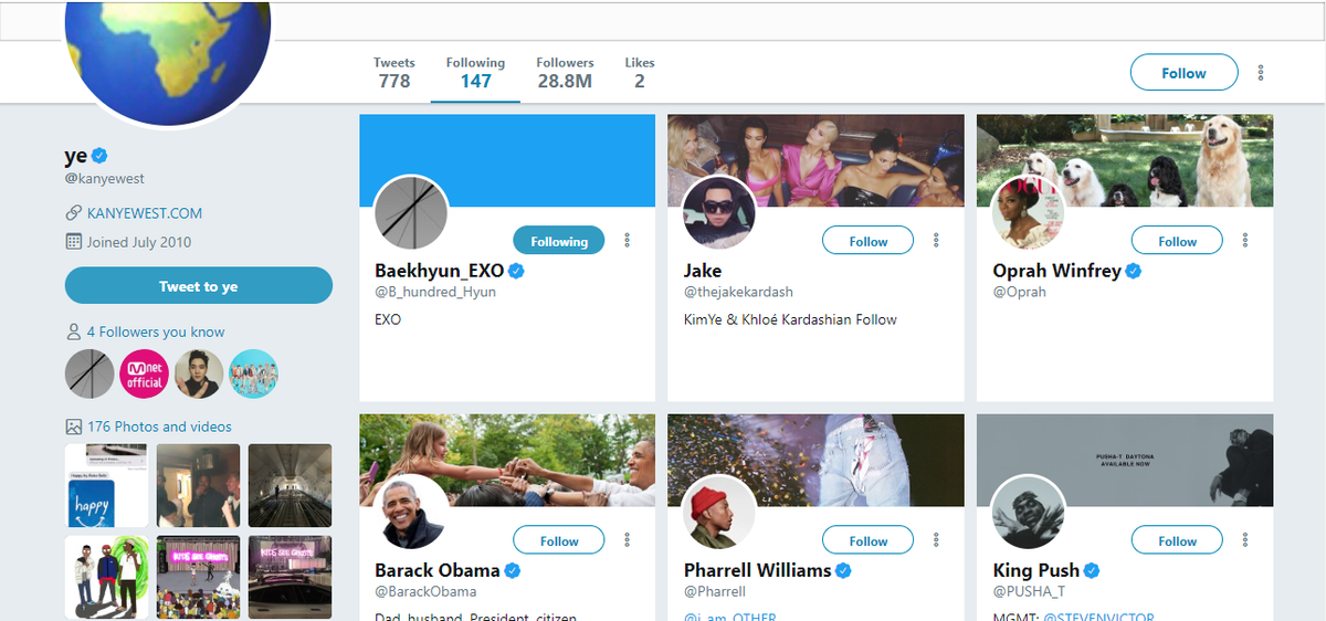 Kanye West follow Baekhyun (EXO) trên Twitter - dự cảm về một màn hợp tác: fan vừa mừng… vừa lo ngay ngáy! Ảnh 1