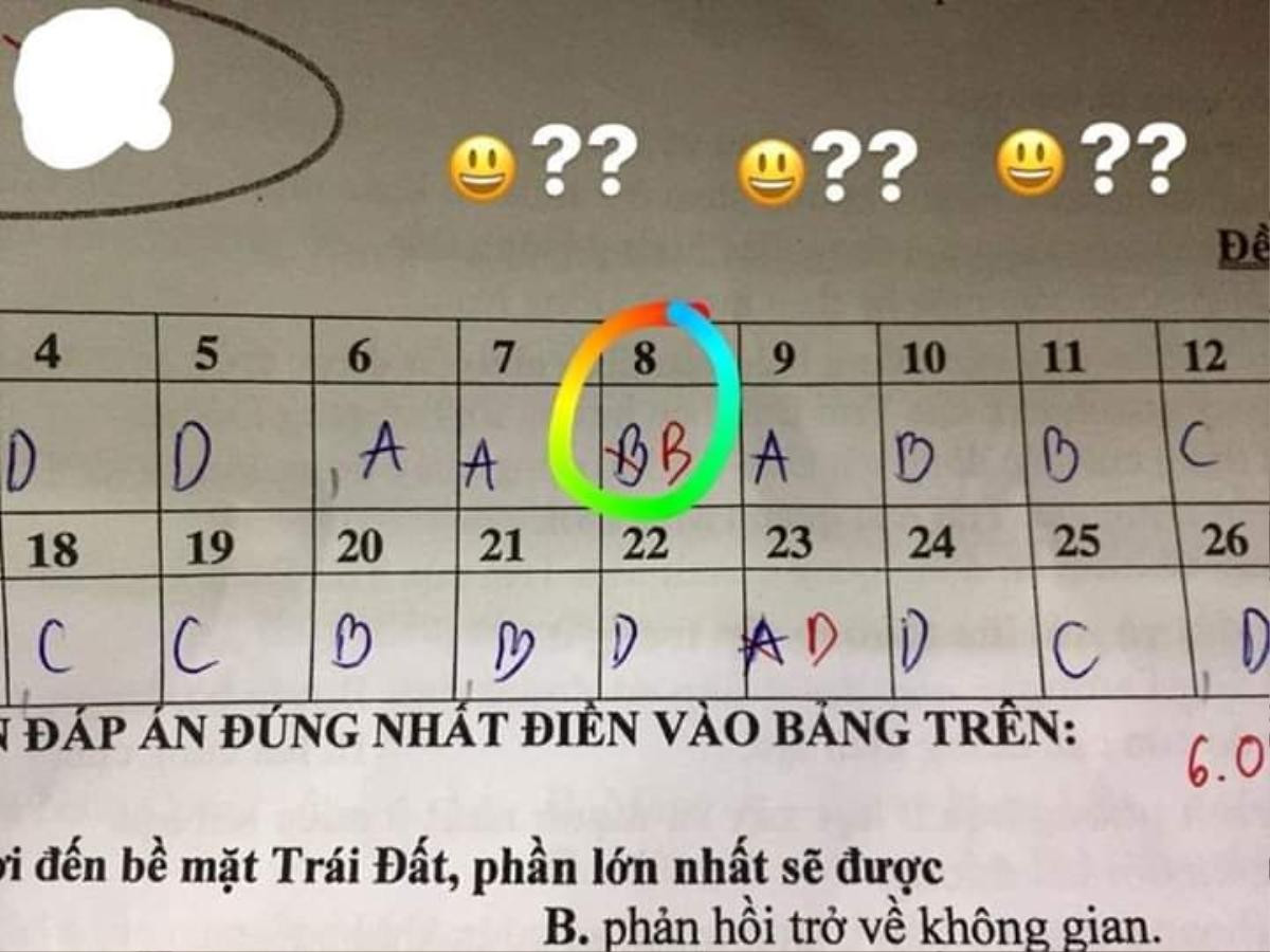 Thắc mắc vì sao đáp án đúng lại bị gạch đi và đây là phát hiện bất ngờ từ cư dân mạng Ảnh 1