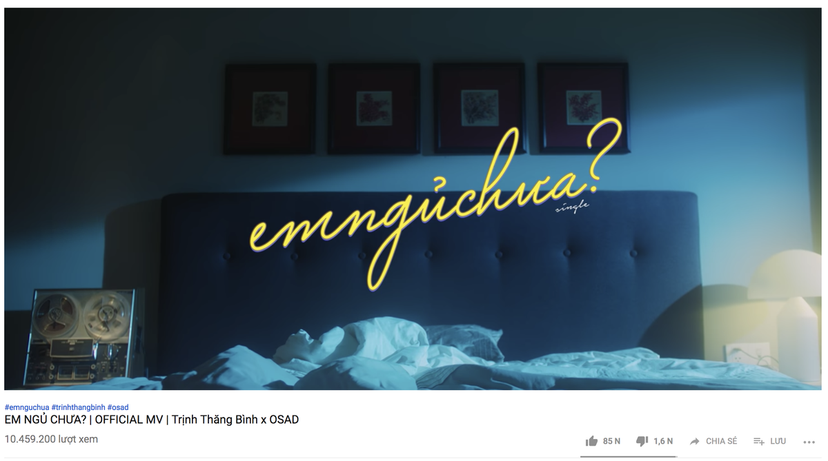 'Em ngủ chưa' cán mốc 10 triệu views: Mời bạn nhận ngay quà đặc biệt từ Trịnh Thăng Bình! Ảnh 1